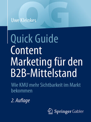 cover image of Quick Guide Content Marketing für den B2B-Mittelstand
